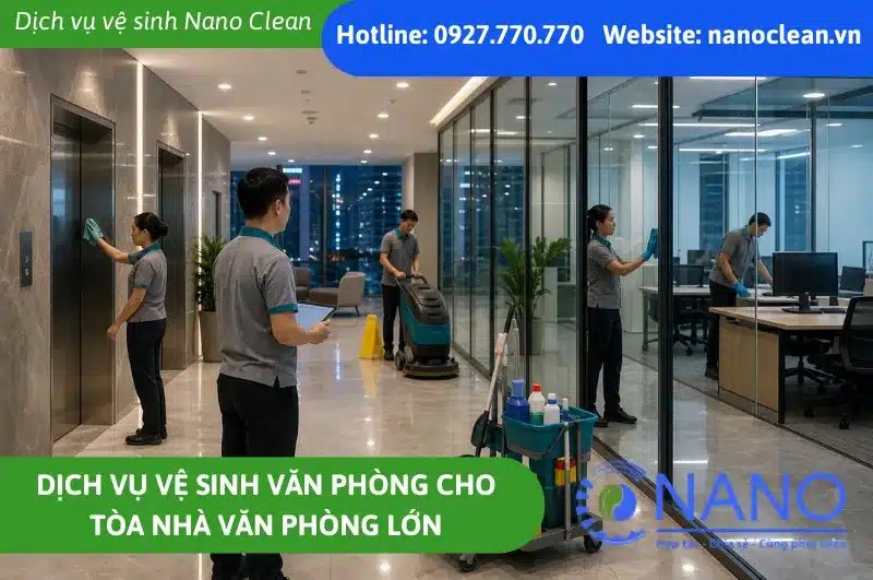 Dịch vụ vệ sinh văn phòng cho tòa nhà văn phòng lớn