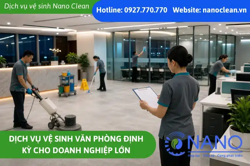 Dịch vụ vệ sinh văn phòng định kỳ cho doanh nghiệp lớn