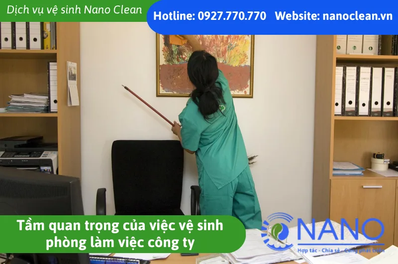 Tầm quan trọng của việc vệ sinh phòng làm việc công ty