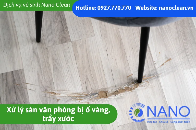 Nguyên Nhân Khiến Sàn Văn Phòng Bị Ố Vàng, Trầy Xước