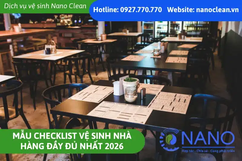 Mẫu Checklist Vệ Sinh Nhà Hàng Đầy Đủ Nhất 2026