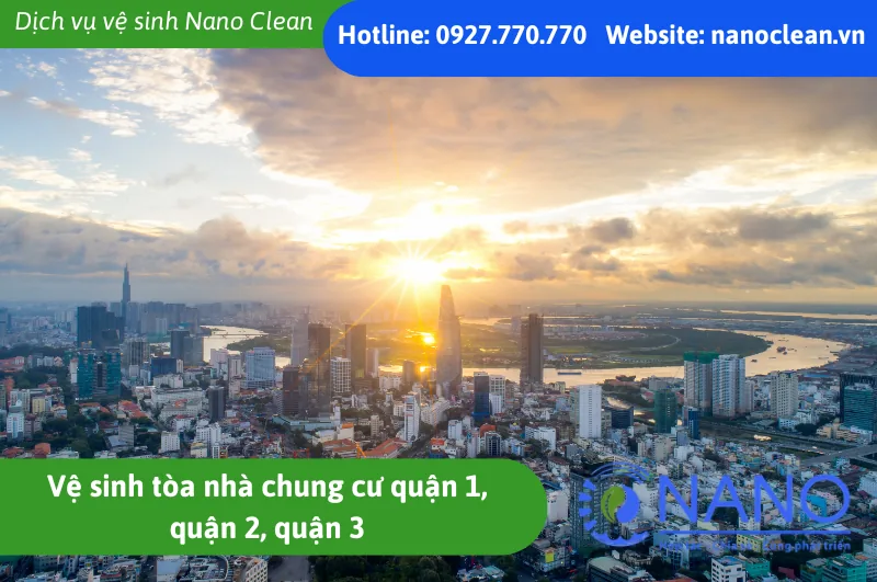 Vệ sinh tòa nhà chung cư quận 1, quận 2, quận 3