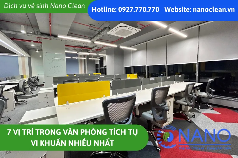7 Vị Trí Trong Văn Phòng Tích Tụ Vi Khuẩn Nhiều Nhất