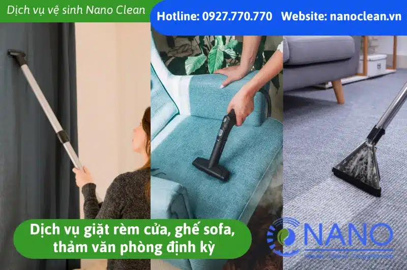 Dịch vụ giặt rèm cửa, ghế sofa, thảm văn phòng định kỳ