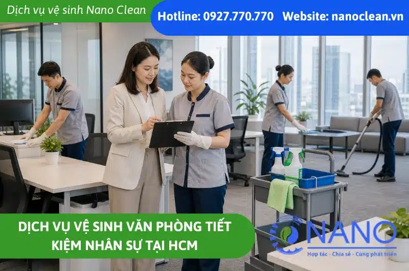 Dịch vụ vệ sinh văn phòng tiết kiệm nhân sự tại HCM