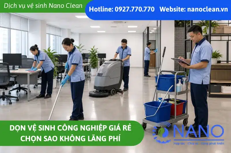 Dọn vệ sinh công nghiệp giá rẻ chọn sao không lãng phí