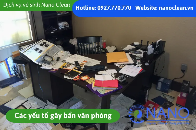 Các yếu tố gây bẩn văn phòng
