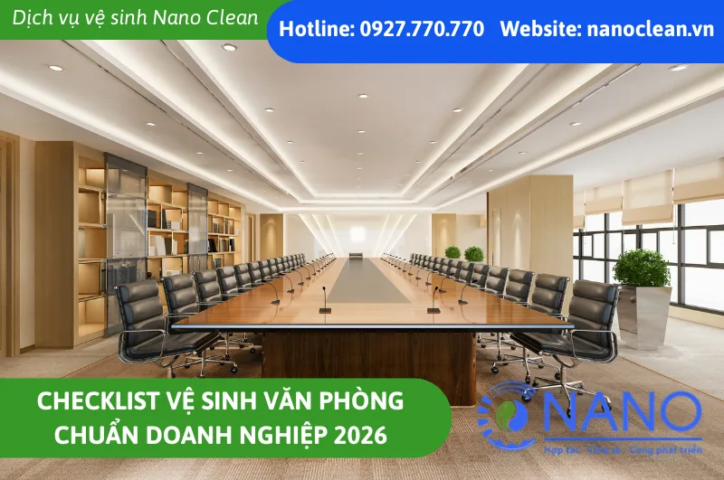 Checklist vệ sinh văn phòng chuẩn doanh nghiệp 2026