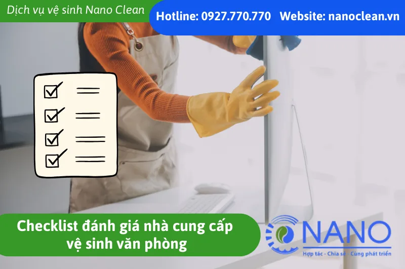 Checklist đánh giá nhà cung cấp vệ sinh văn phòng