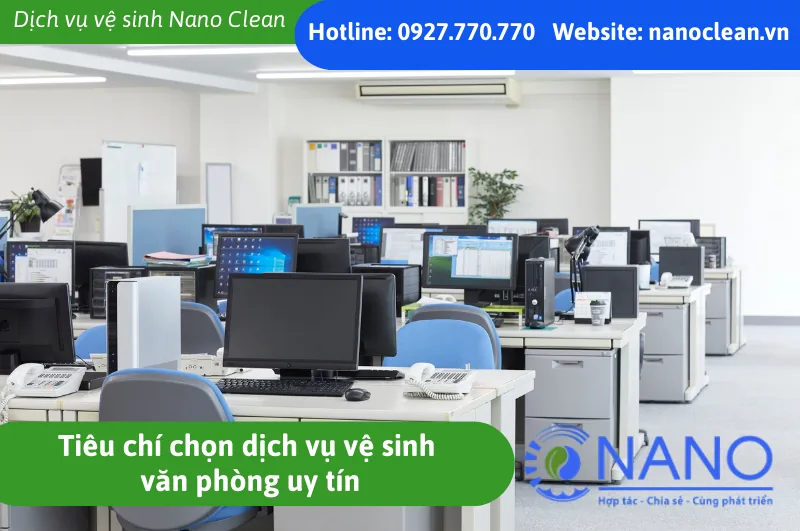 Tiêu chí chọn dịch vụ vệ sinh văn phòng uy tín