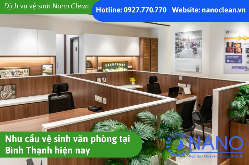 Nhu cầu vệ sinh văn phòng tại Bình Thạnh hiện nay