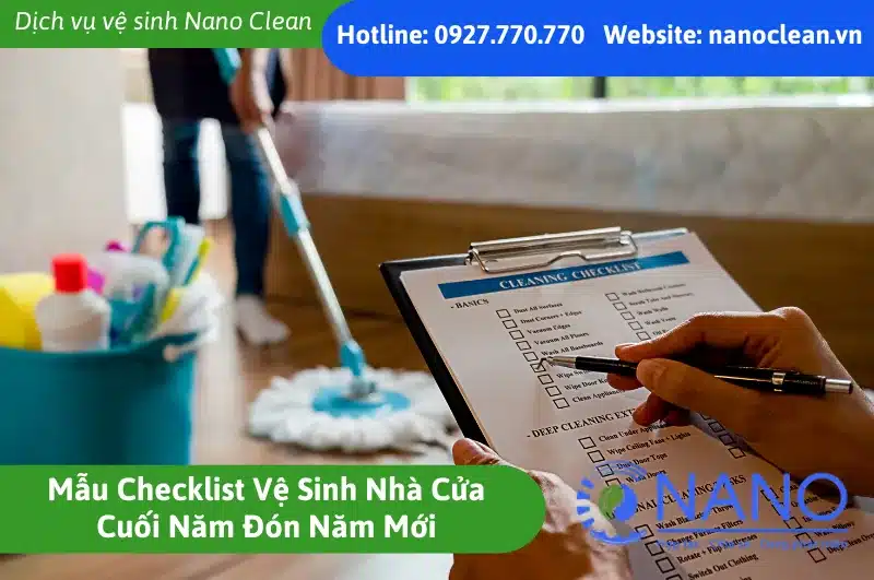 Mẫu Checklist Vệ Sinh Nhà Cửa Cuối Năm Đón Năm Mới