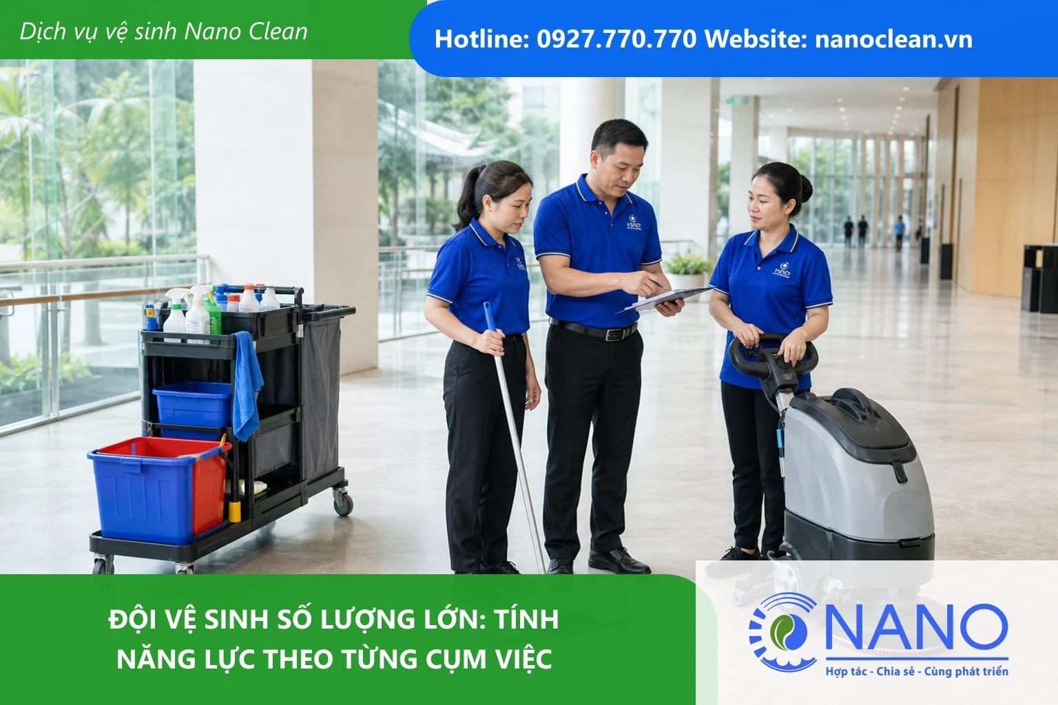 Ảnh đại diện cho bài Đội vệ sinh số lượng lớn: Tính năng lực theo từng cụm việc