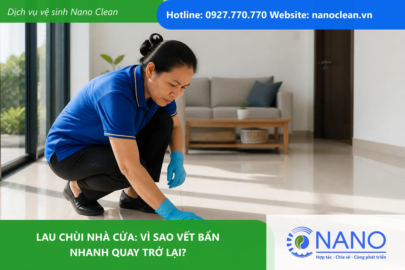 Ảnh đại diện cho bài Lau chùi nhà cửa: Vì sao vết bẩn nhanh quay trở lại?