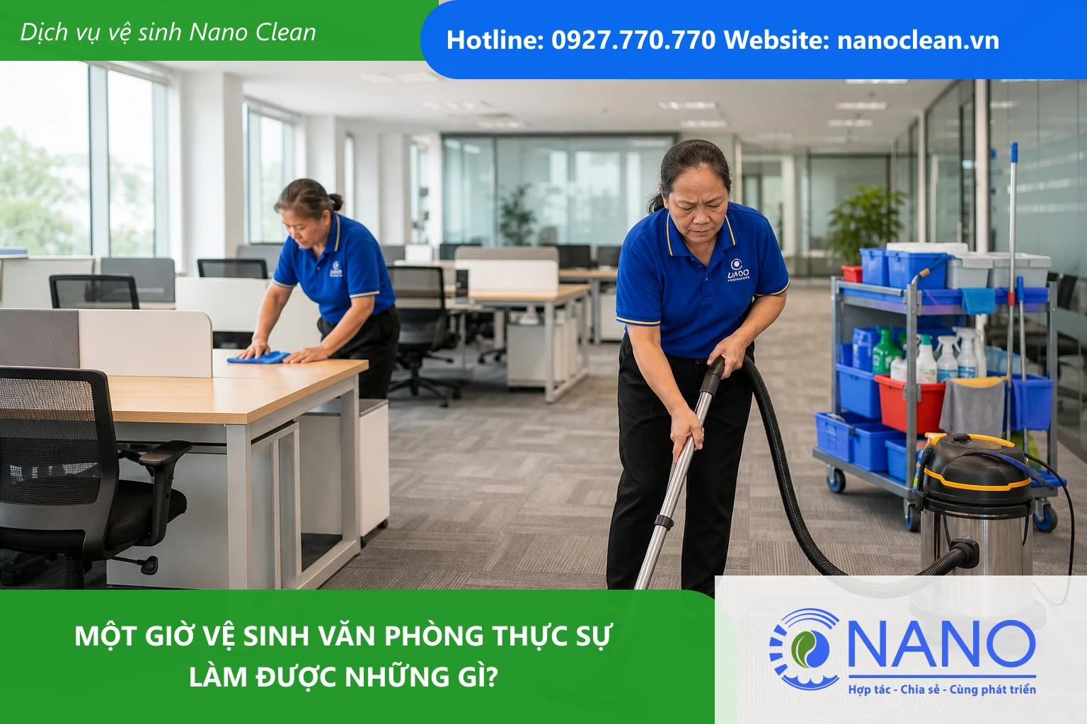 Ảnh đại diện cho bài Một giờ vệ sinh văn phòng thực sự làm được những gì?