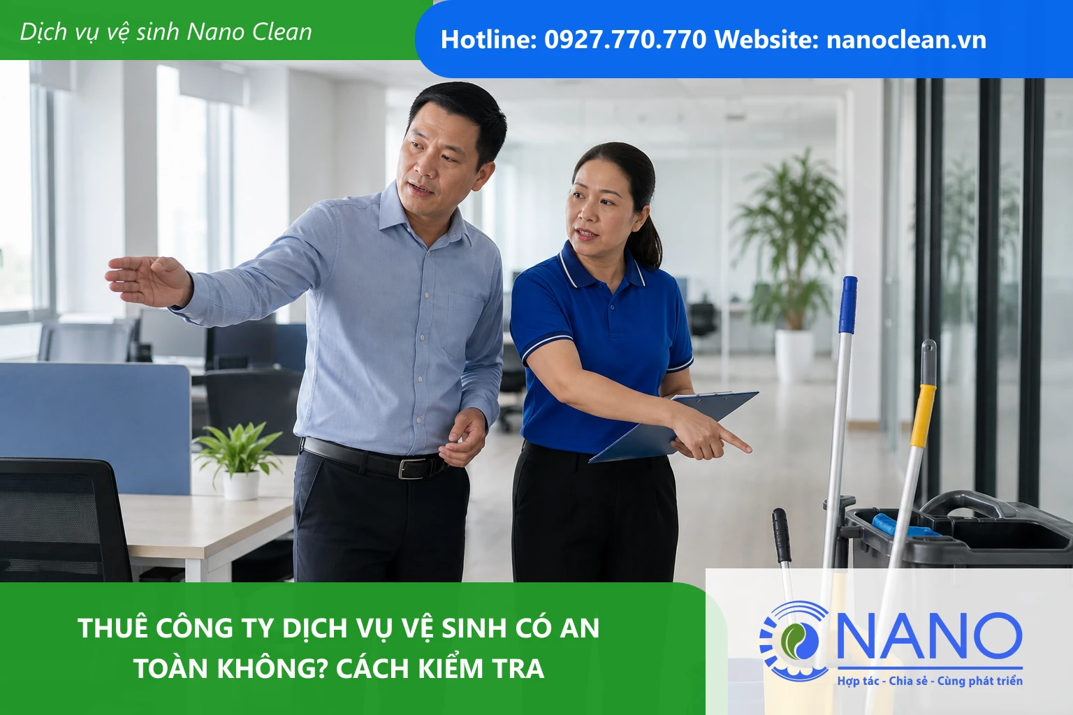 Ảnh đại diện cho bài Thuê công ty dịch vụ vệ sinh có an toàn không? Cách kiểm tra