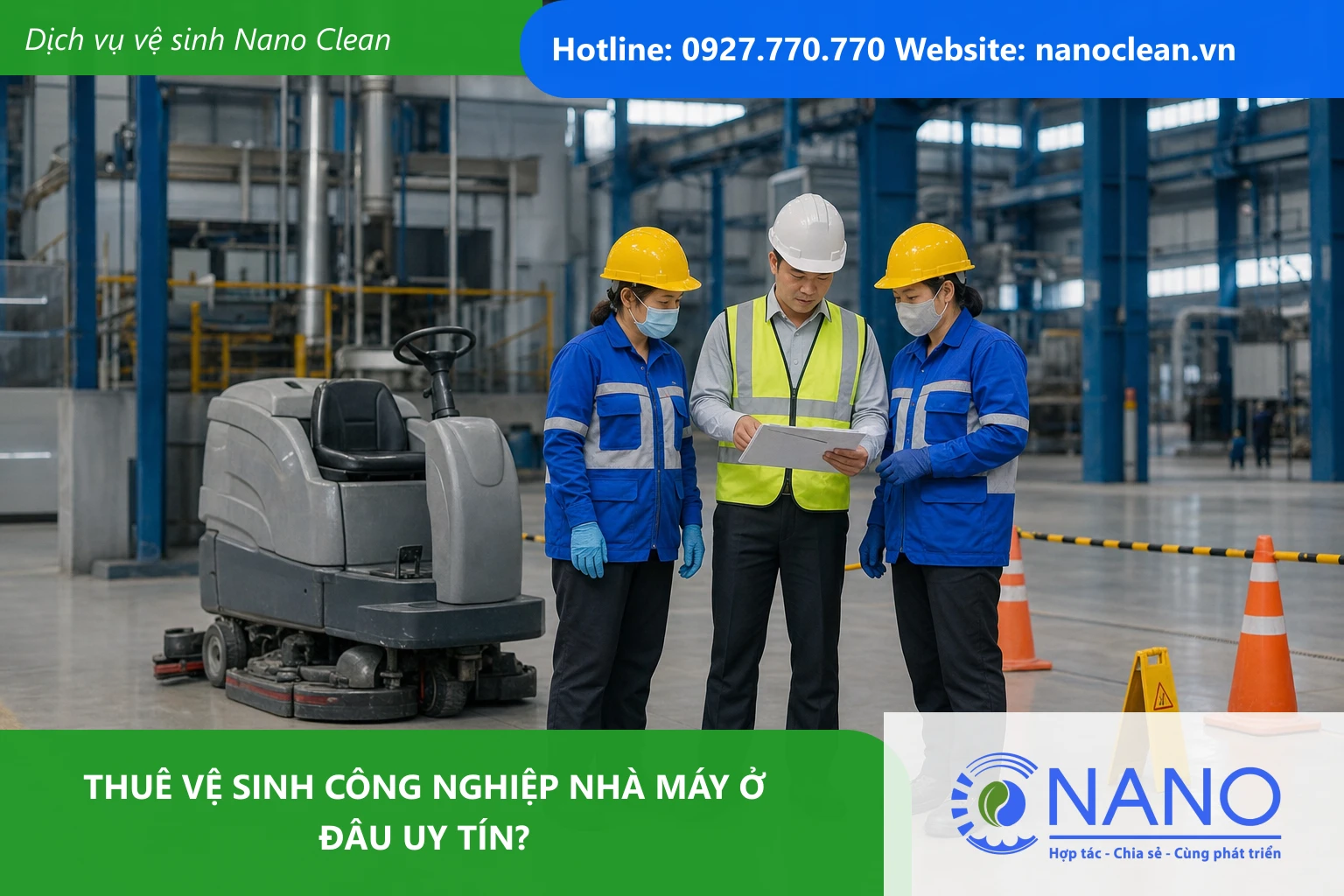 Ảnh đại diện cho bài Thuê vệ sinh công nghiệp nhà máy ở đâu uy tín?