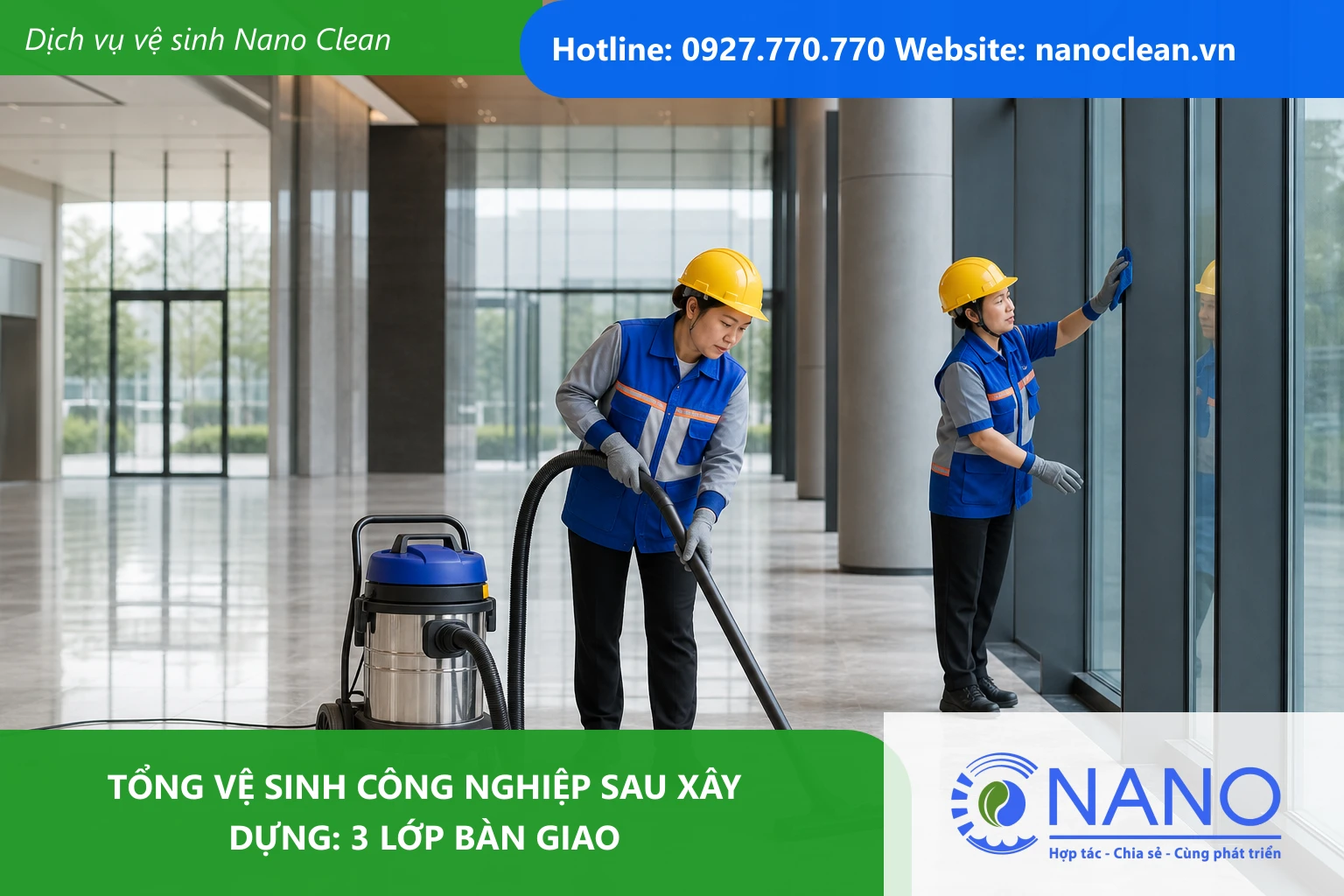 Ảnh đại diện cho bài Tổng vệ sinh công nghiệp sau xây dựng: 3 lớp bàn giao