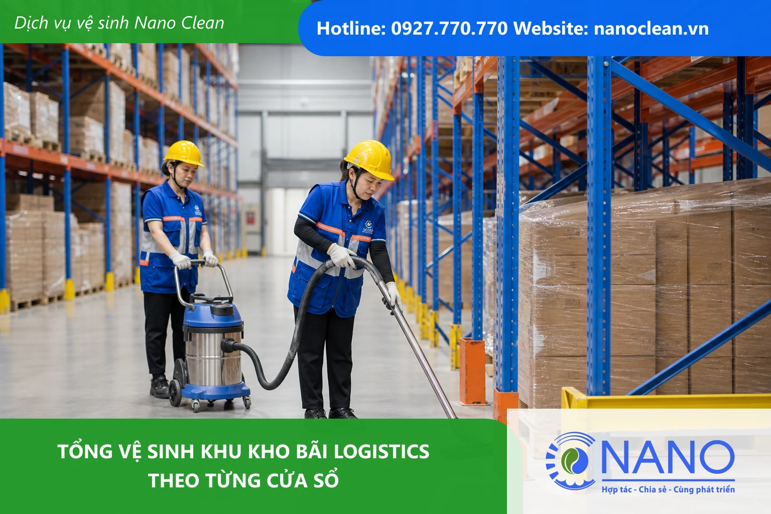 Ảnh đại diện cho bài Tổng vệ sinh khu kho bãi logistics theo từng cửa sổ