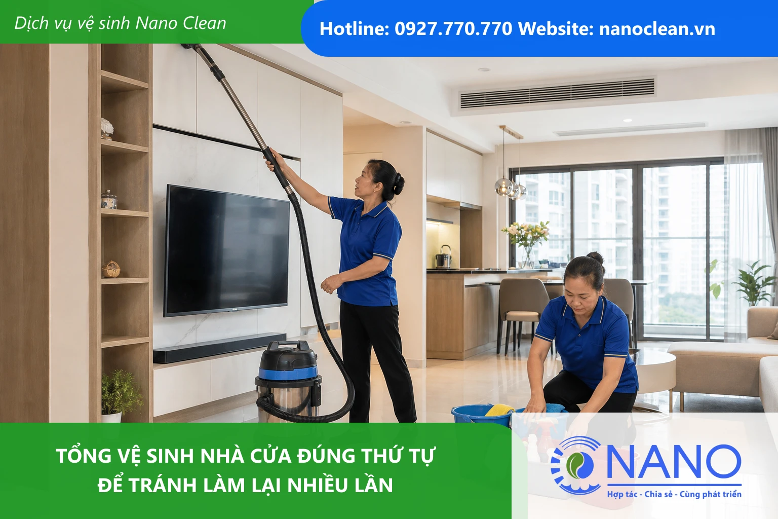Ảnh đại diện cho bài Tổng vệ sinh nhà cửa đúng thứ tự để tránh làm lại nhiều lần