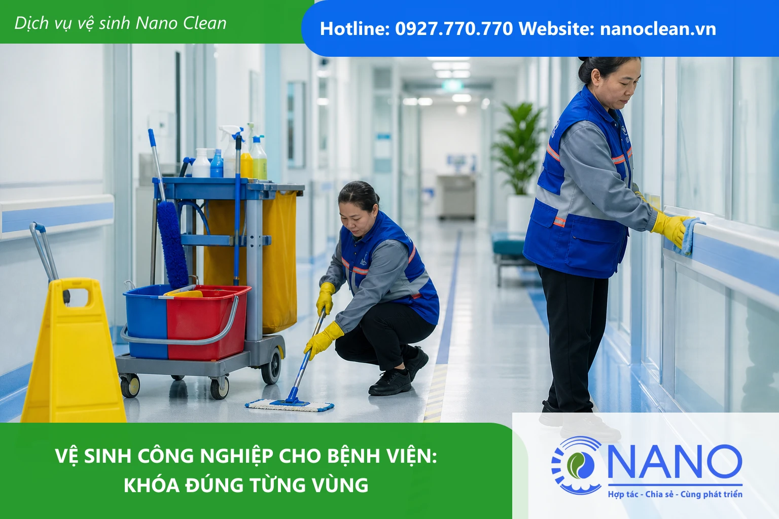 Ảnh đại diện cho bài Vệ sinh công nghiệp cho bệnh viện: Khóa đúng từng vùng