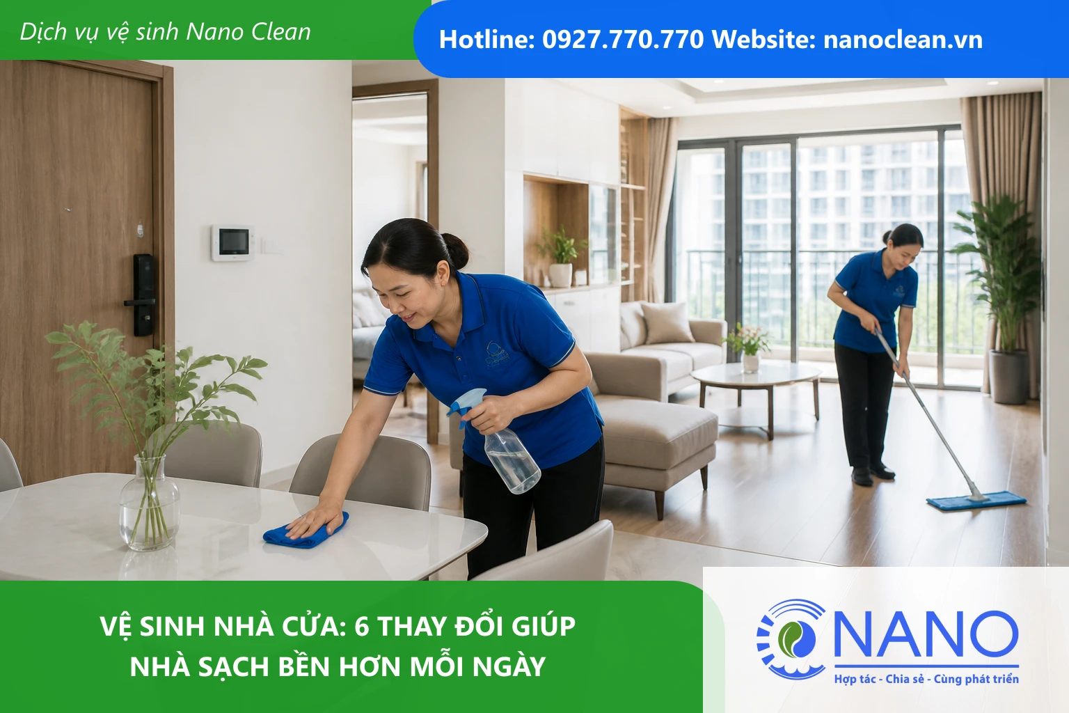 Ảnh đại diện cho bài Vệ sinh nhà cửa: 6 thay đổi giúp nhà sạch bền hơn mỗi ngày