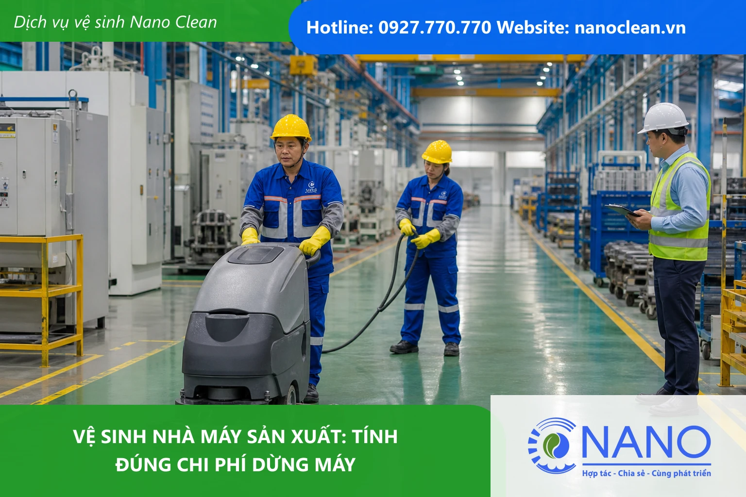 Ảnh đại diện cho bài Vệ sinh nhà máy sản xuất: tính đúng chi phí dừng máy