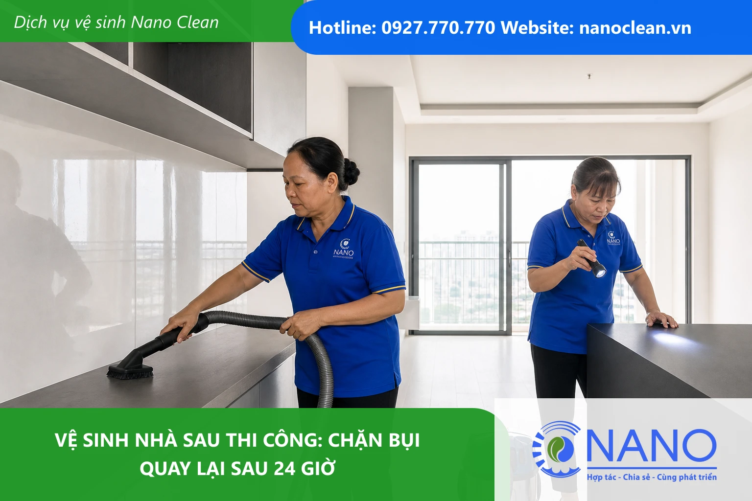Ảnh đại diện cho bài Vệ sinh nhà sau thi công: Chặn bụi quay lại sau 24 giờ