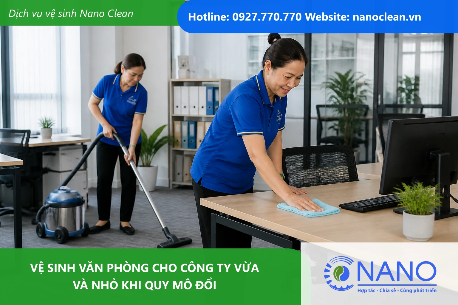 Ảnh đại diện cho bài Vệ sinh văn phòng cho công ty vừa và nhỏ khi quy mô đổi