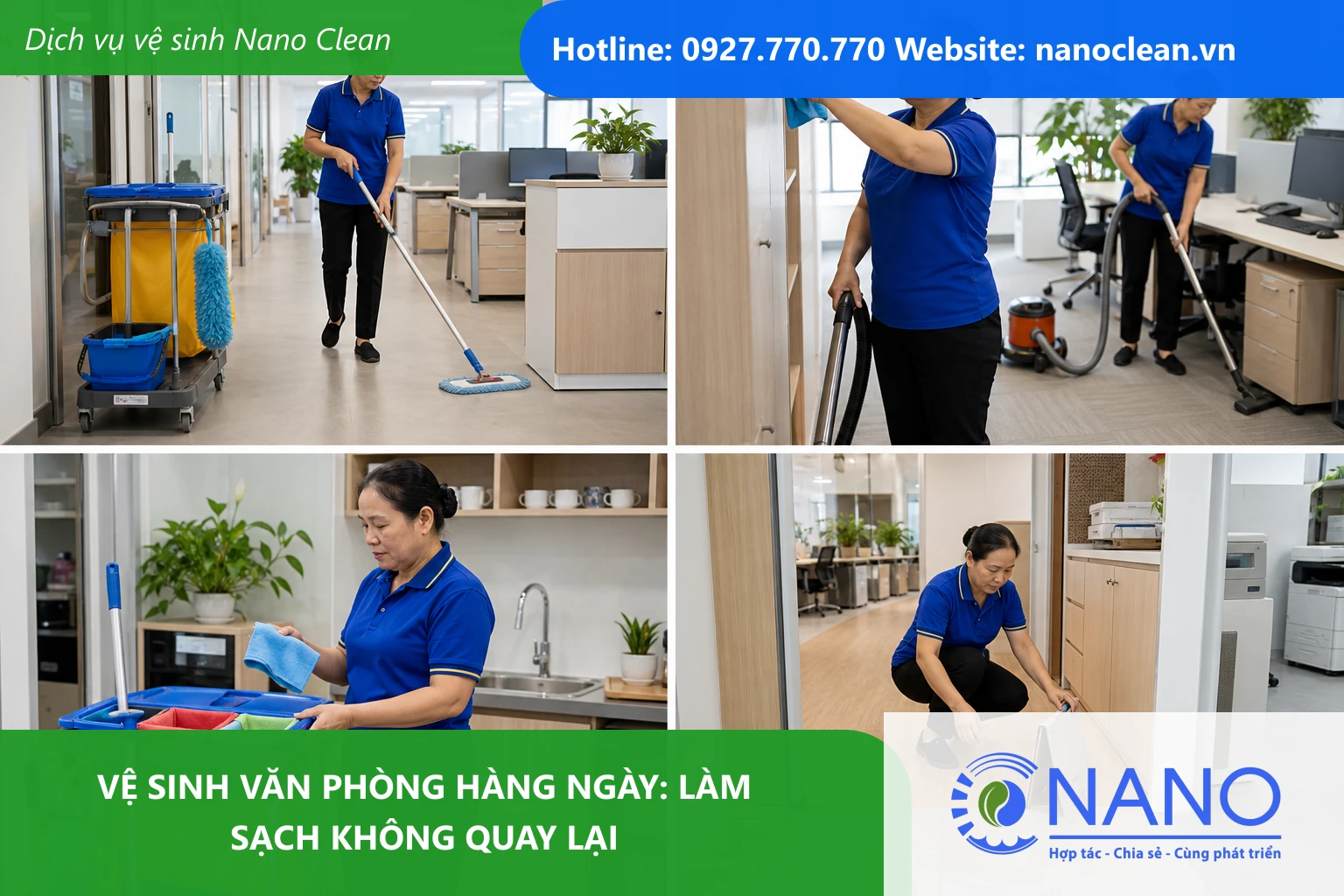 Ảnh đại diện cho bài Vệ sinh văn phòng hàng ngày: Làm sạch không quay lại